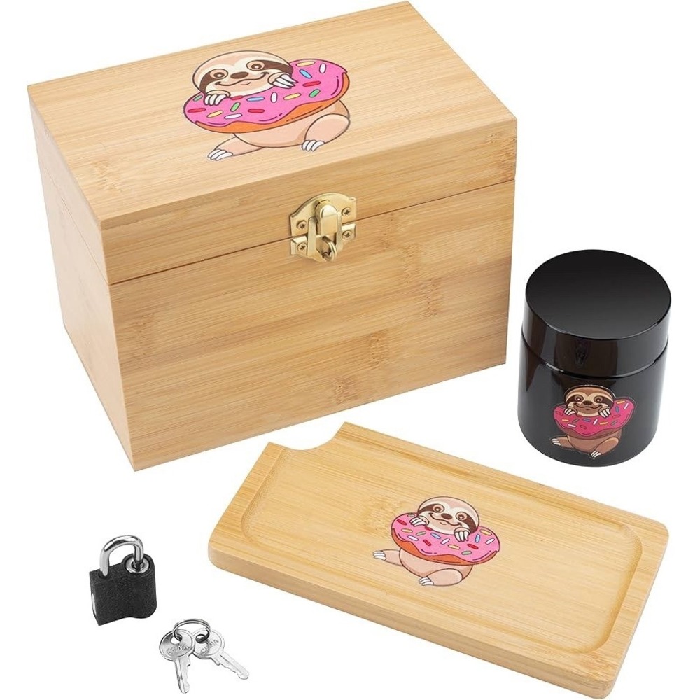 STASH HOUSE SUPPLY CO. Sloth Donut Stash Box Set